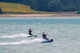 Photo Session de kitesurf en baie de Beaussais 
