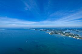 Photographie Vue aérienne sur l'entrée du golfe depuis Meaban • Golfe du Morbihan