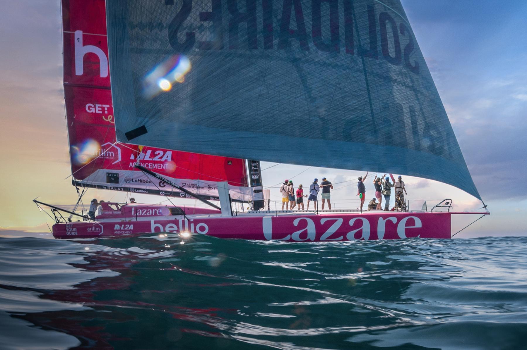 Photographie Capture immersive de l'Imoca Lazare mené par Tanguy Le Turquais durant l'Armada 2023